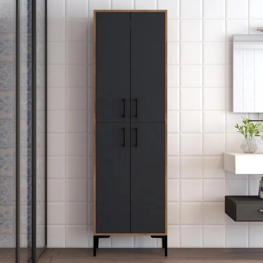 Tároló szekrény Berlin A - Walnut, Anthracite
