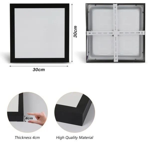 Brilagi - LED Fürdőszobai lámpa FRAME LED/24W/230V 3000/4000/6000K IP44 fekete
