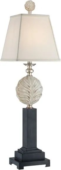 Quoizel glamour klasszikus asztali lámpa palmetta fehér fekete shabby chic elsqz/palmetta/tl