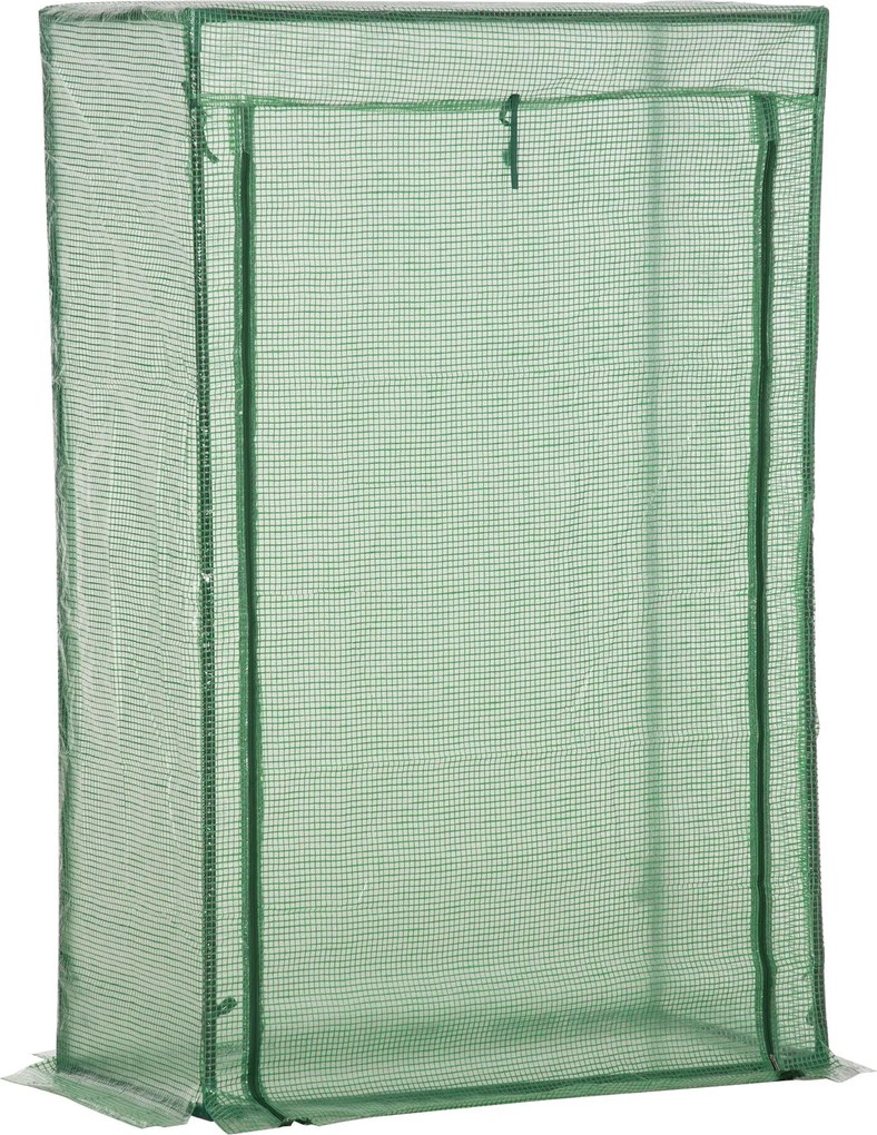 Outsunny Üvegház Ajtóval, Télálló Acél Vázú Üvegház, Üvegház Balkonra, Kertbe, Paradicsomház 100x50x150cm, Paradicsom Üvegház Paradicsomokhoz, Zöldség