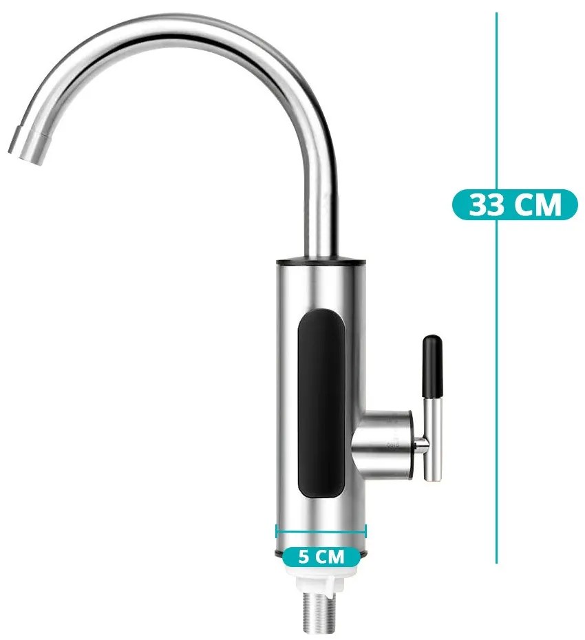 Elektromos vízmelegítő csaptelep alsó csatlakozással