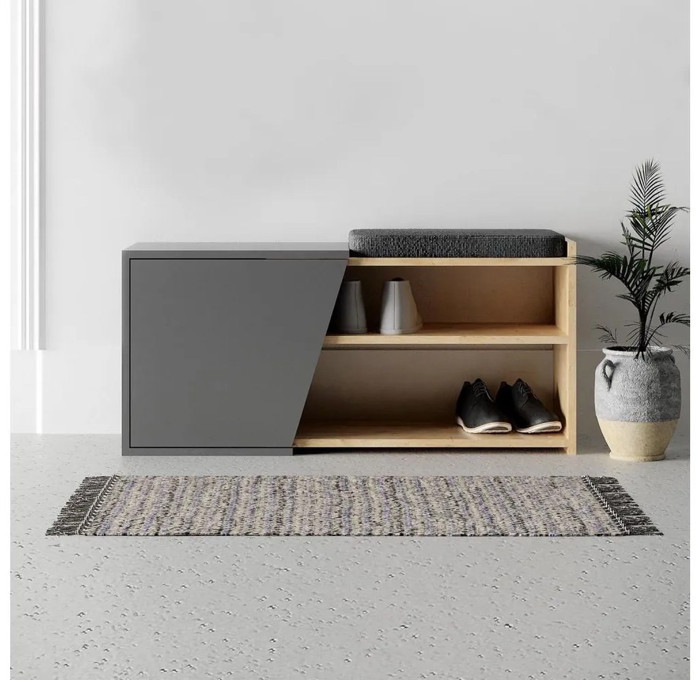 FIONA cipőtároló 37x104 cm barna/antracit