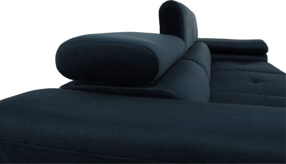 Sarokülőgarnitúra, kék, balos kivitel, AMARETA