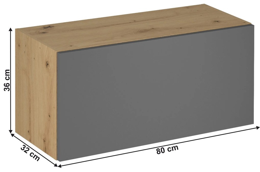 Felső konyhaszekrény G80K Langari (artisan tölgy + matt szürke). 1016908