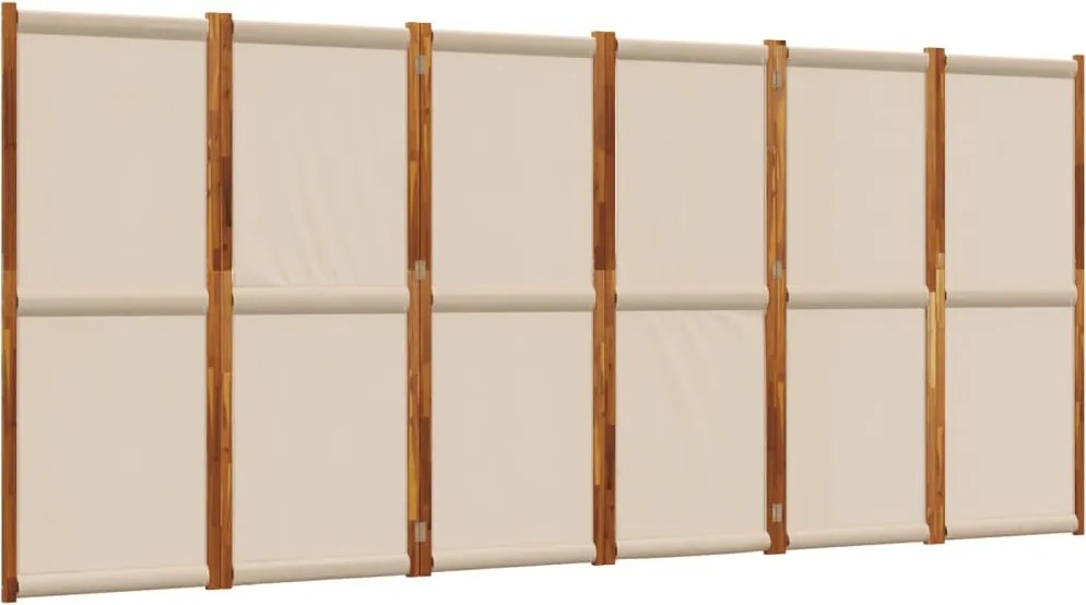 vidaXL 6 paneles tópszínű térelválasztó 420 x 180 cm