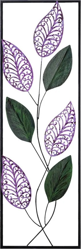 Leaf fém fali dekoráció, 90×32 cm