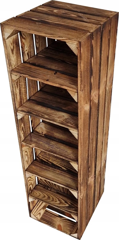 Fa Cipőspolc 6 Tárolóhellyel, Napbarnított Szín