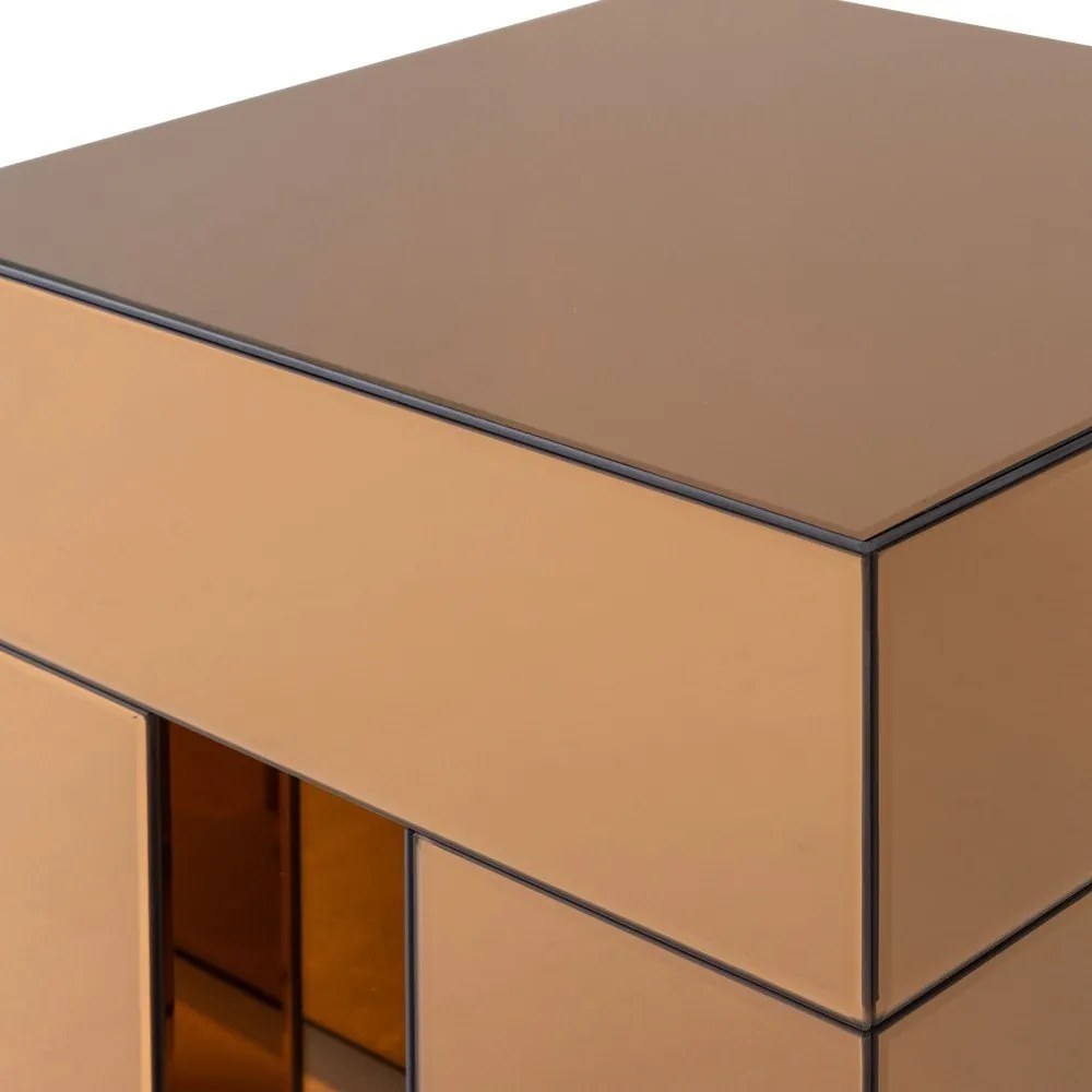 Fényes tárolóasztal 45x45 cm Mirrox – WOOOD