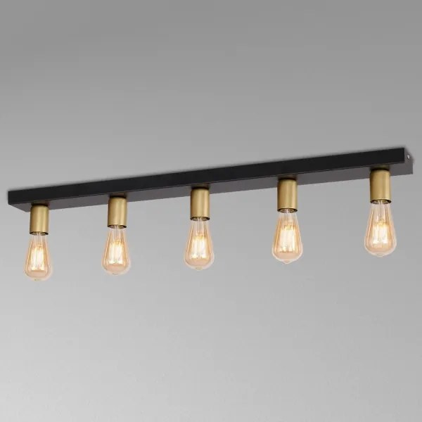 Spotlámpa FILO 5xE27/60W/230V fekete/arany