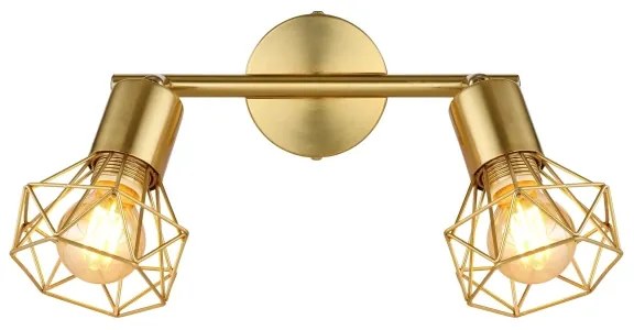 Globo 54802GB-2 - spotlámpa XARA I 2xE14/40W/230V arany