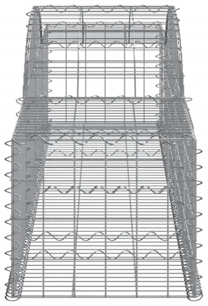 4 db íves horganyzott vas gabion kosár 300x50x40/60 cm