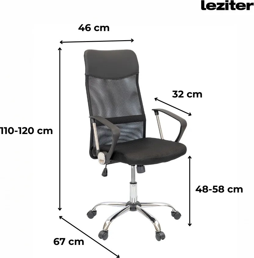 Fit ergonomikus irodai forgószék, fekete