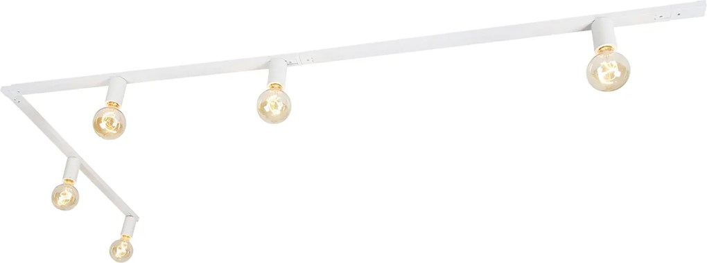 Modern 1 fázisú sínrendszer 5 lámpás E27-es lámpatest fehér - Jeana