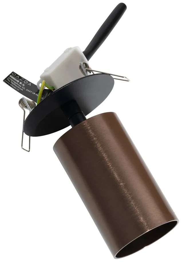 6 darabos modern süllyesztett spotlámpa szett sötét bronz GU10 50mm - Chels