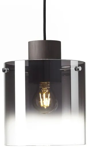 Brilliant - BETH kábeles függeszték 3xE27/60W/230V fekete/füstszínű