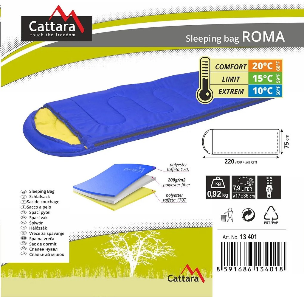 Cattara ROMA takaró hálózsák 10°C