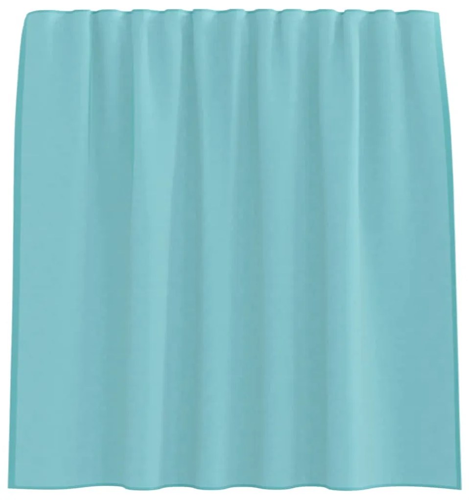 2 db türkizkék voile függönyök rúd zsebekkel