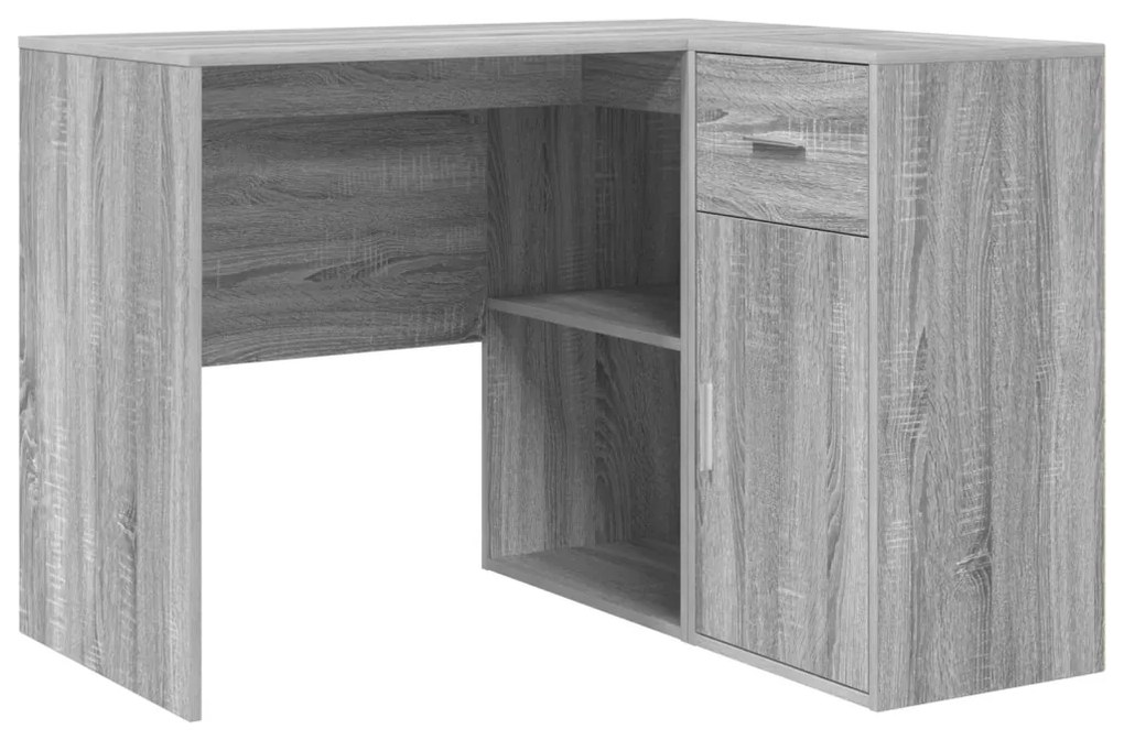 Szürke Sonoma Sarokasztal 102x88x75 cm Műgyanta