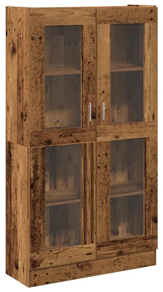 antik fa színű szerelt fa magasszekrény 82,5 x 30,5 x 150 cm