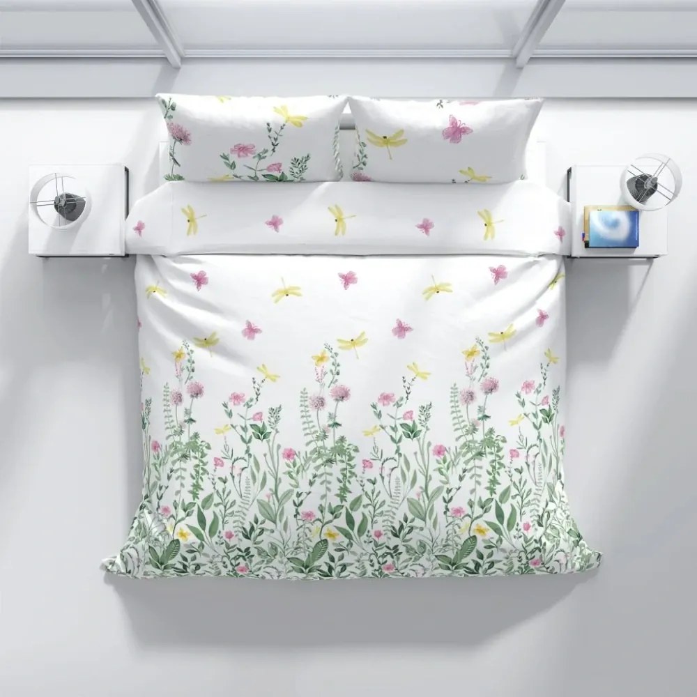 Nyári rét pamut ágyneműhuzat 200x140cm+90x70cm TiaHome