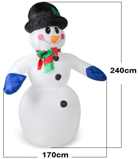 monzana® Felfújható hóember 20 LED diódával