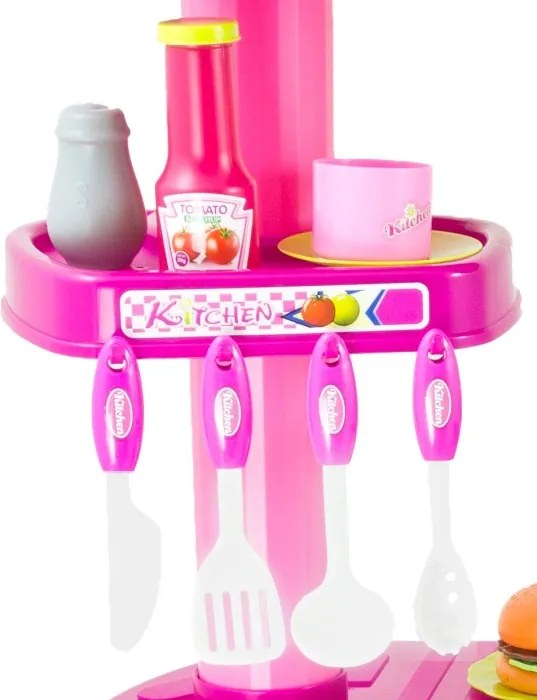 G21 játék - Gyerek konyha nagy, tartozékokkal, rózsaszín