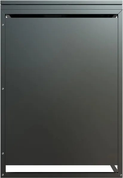 Fémtároló 4 kukához antracit 264 × 116 × 80 cm