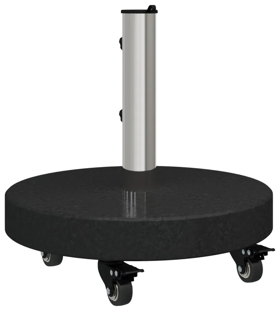 Gurulós napernyő talp Ø38/48mm oszlopokhoz - fekete gránit, 30kg-os kerek