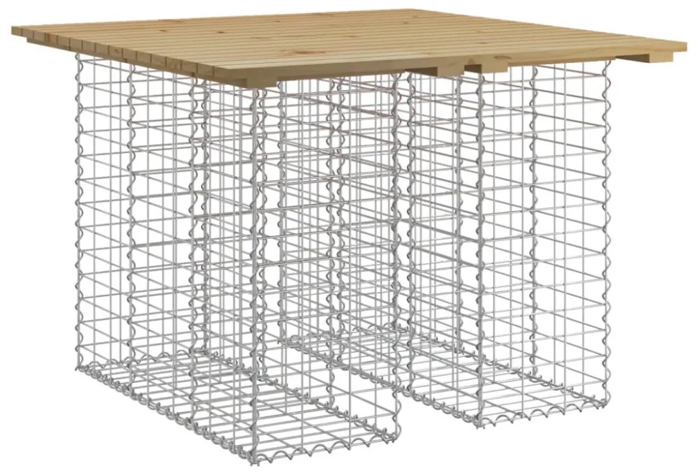 impregnált fenyőfa gabion kerti pad 100 x 102 x 72 cm