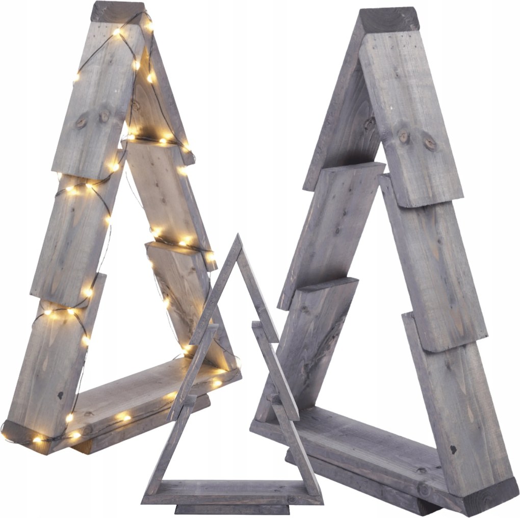 Fa álló karácsonyfa 59,5x39cm Összeszerelt Impregnált szürke dekoráció