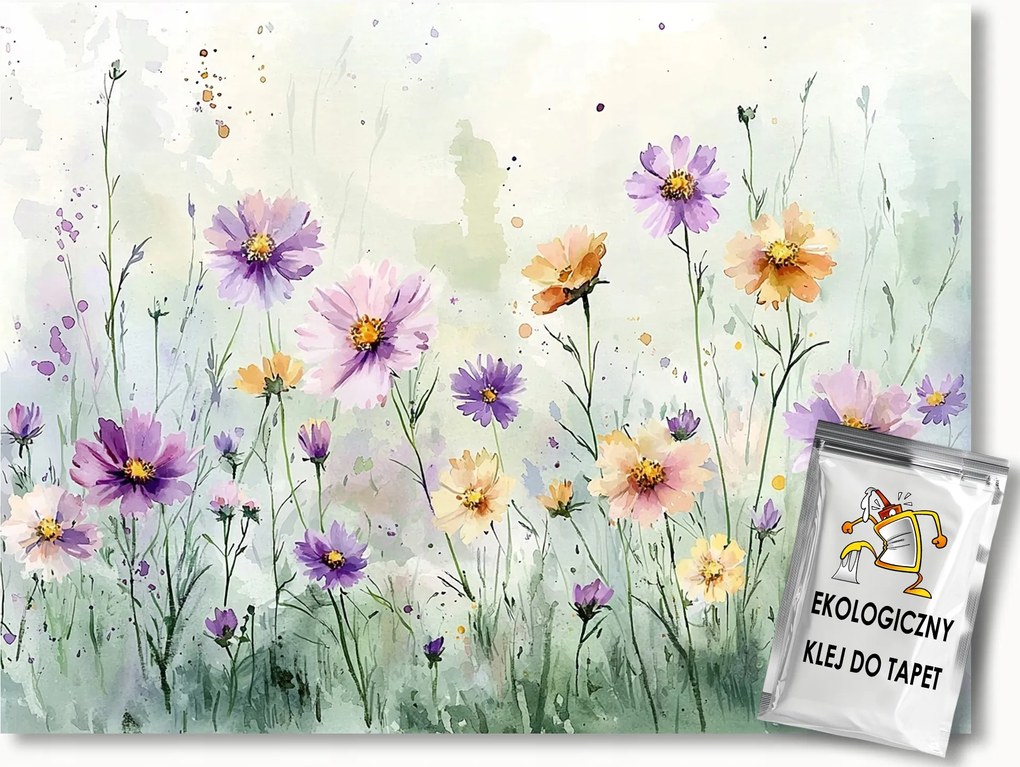 Fotótapéta Flizelina Mezei Virágok Rét Tavasz Vintage 152,5x104 ragasztó