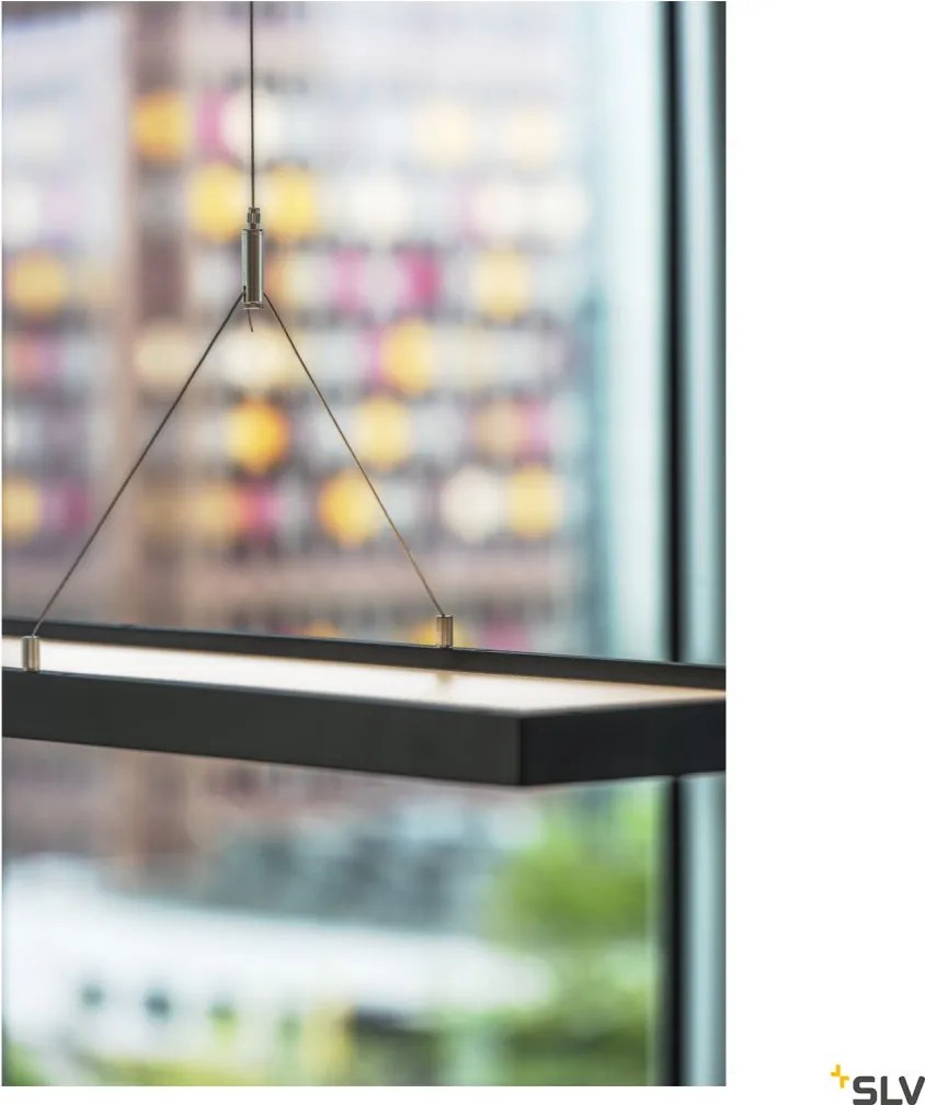 SLV 1005395 WORKLIGHT Modern Led Függesztett Lámpa Fekete LED IP20