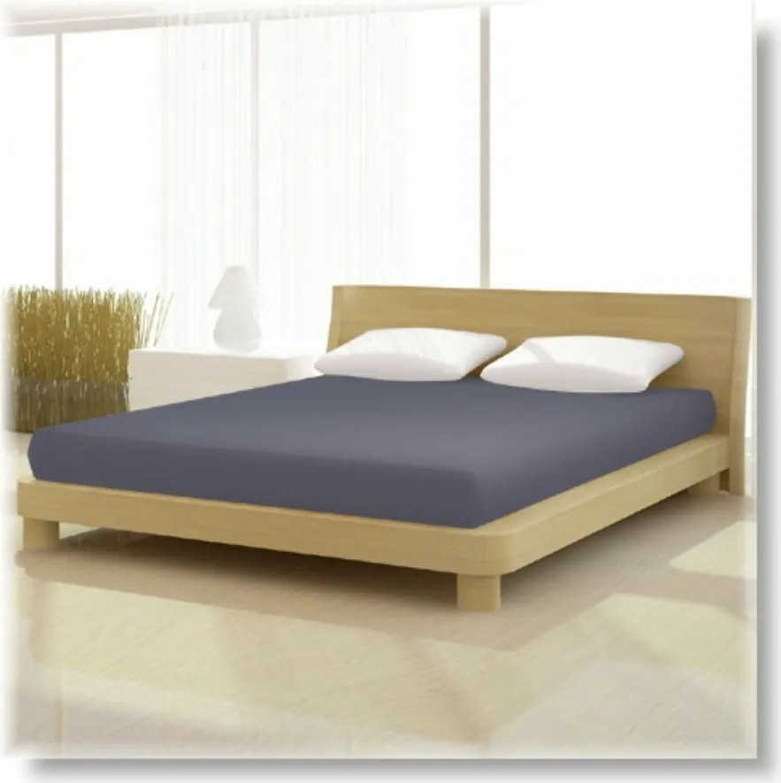Pamut elasthan classic antracit szürke színű gumis lepedő 140x175x14 cm-es matracra egyedi méret