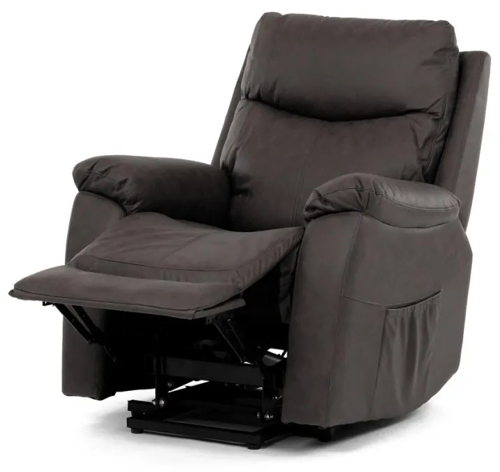 Fotoliu TV si Relax, electric, 3 motoare, stofă maro cu decor piele periată TV-5874