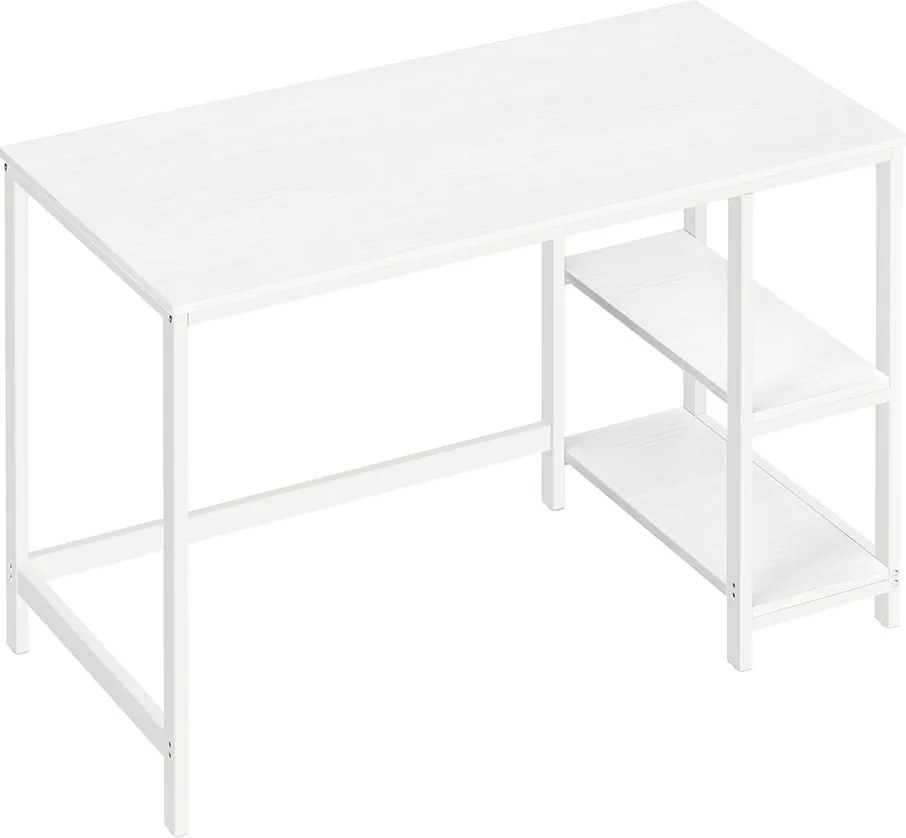 Íróasztal polcokkal, fehér120x60x75cm