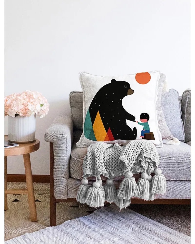 Bear pamut keverék párnahuzat, 55 x 55 cm - Minimalist Cushion Covers