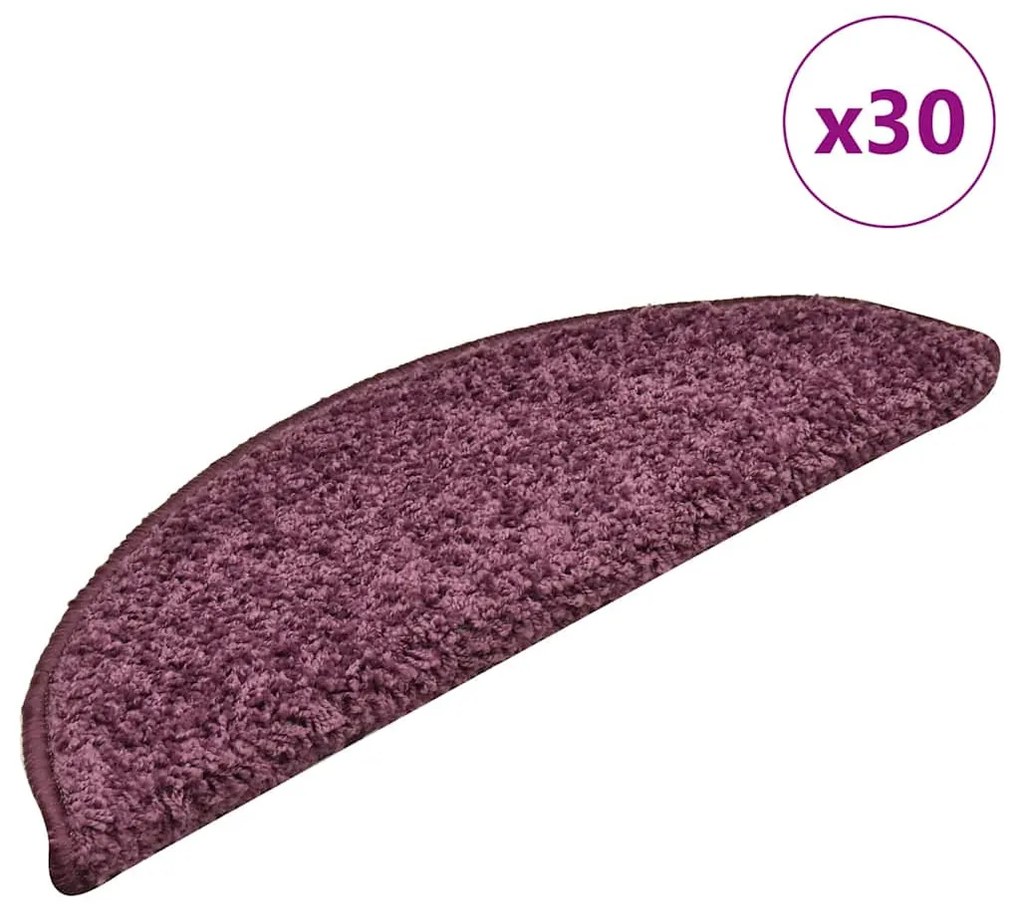 30 db sötétlila lépcsőszőnyeg 56x17x3 cm