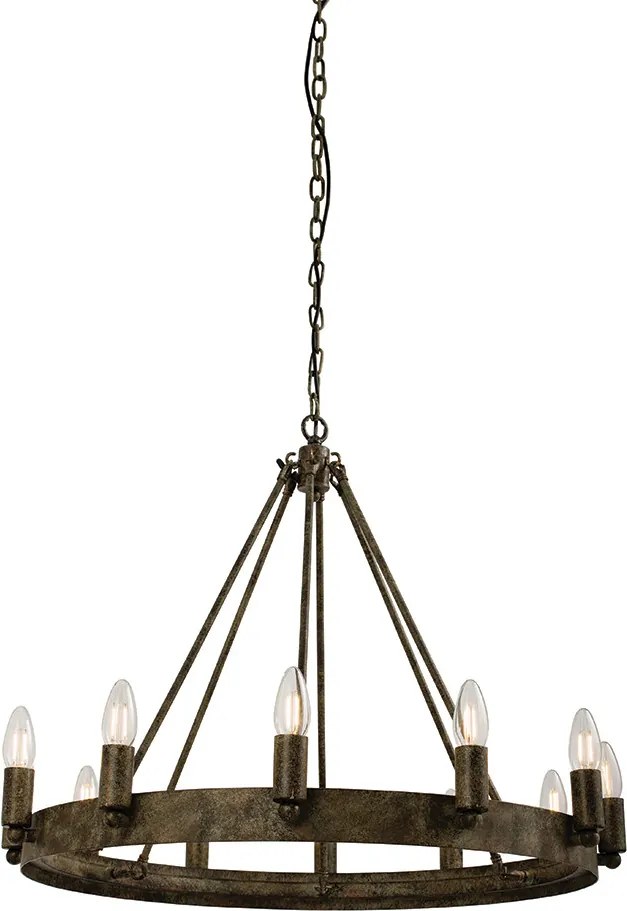 ENDON 61026 CHEVALIER Rusztikus Csillár Antik ezüst E14 IP20