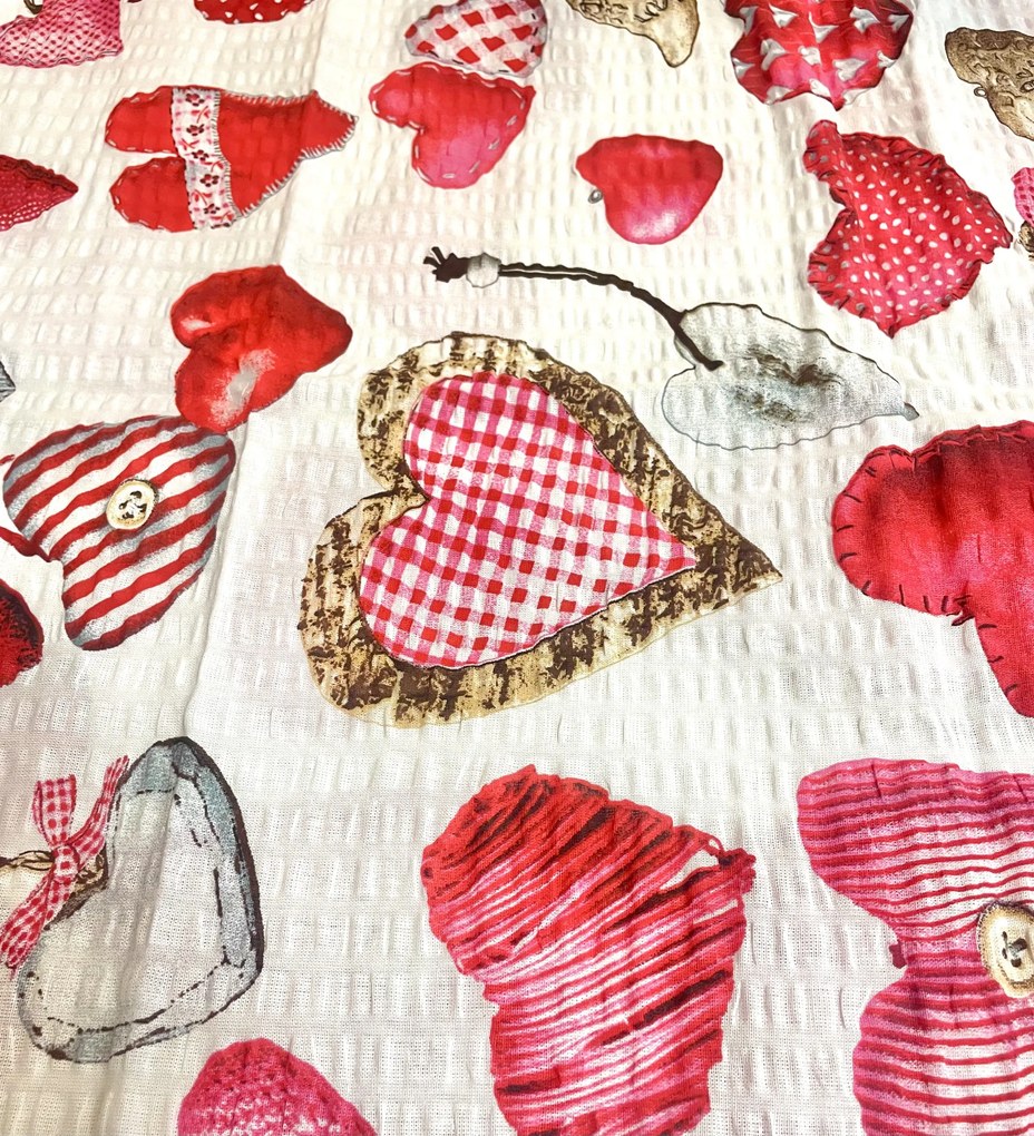 Krepp lapok Love TiaHome - 1x Párna 90x70cm, 1x Paplan 140x200cm