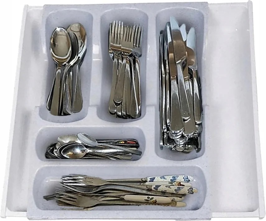 Fiókbetét rekesszel Curver evőeszköztartó műanyag fehér