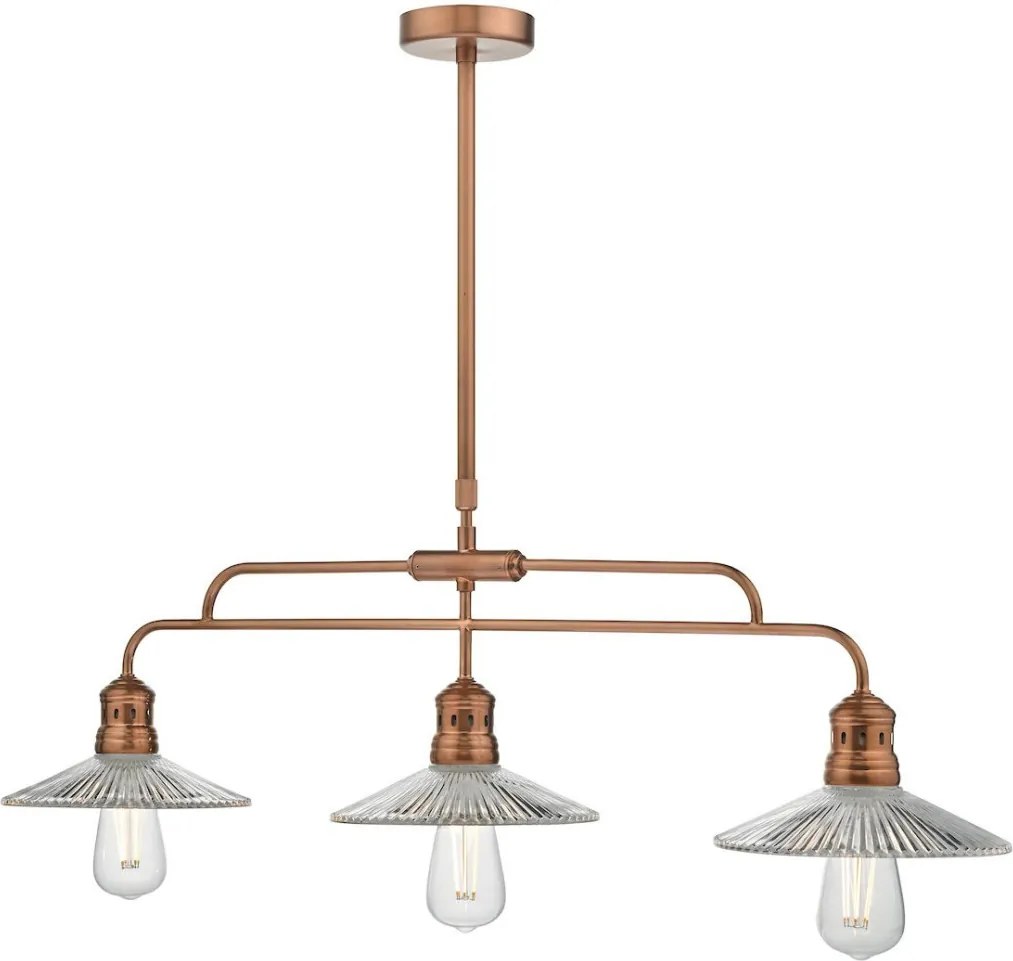 DAR LIGHTING ADE7364 ADELINE Többágú Függesztett Lámpa Réz E27 IP20