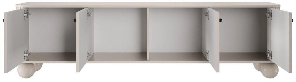 Vesper 4D tévéállvány 187 cm – kasmír / arany fogantyúk / gömb alakú lábak