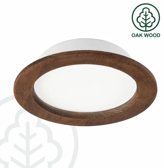 LED mennyezeti lámpa WOODY SPOT LED/16,5W/230V 4000K cseresznye Ø18,5 cm