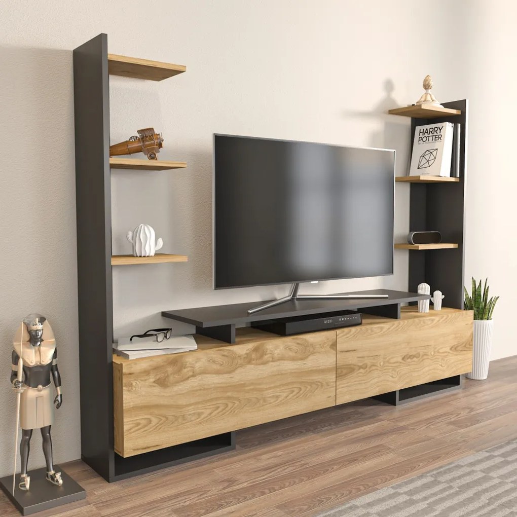 Ava - Oak, Black