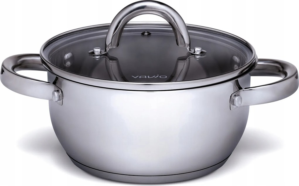 Vavio rozsdamentes acél fedővel ellátott fazék 18cm
