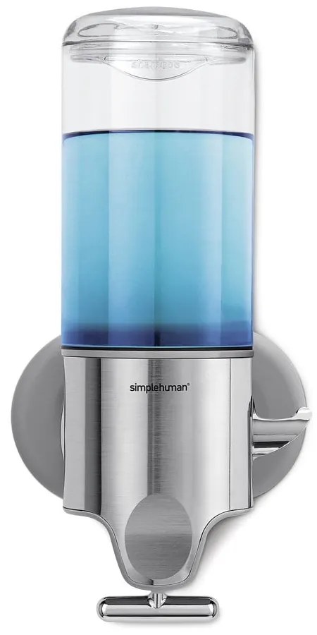 Ezüstszínű fali szappanadagoló rozsdamentes acélból 440 ml - simplehuman