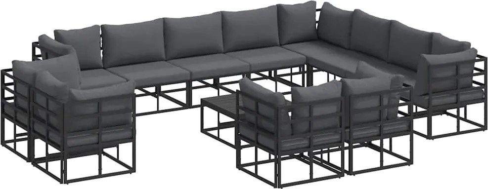 vidaXL Kerti Kanapé Szett párnával 13 pcs