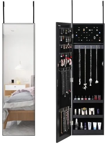 Casaria® Ékszerszekrény 31,5x9x110 cm