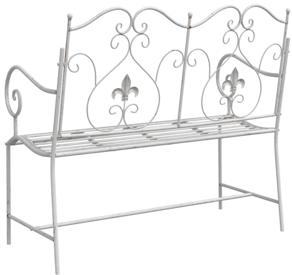 Pad Fehér Fém 104 x 54 x 93 cm Tartós Kültéri Pad