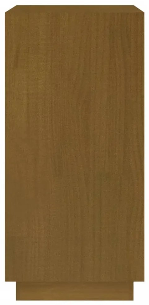 mézbarna tömör fenyőfa könyvszekrény 40 x 35 x 71 cm